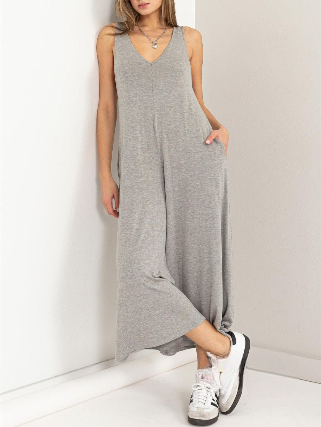 JUMPSUIT LARGO GRIS